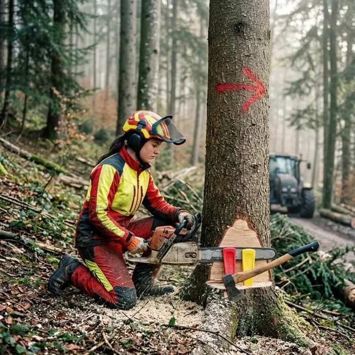 Forstwart/in EFZ Baum fällen