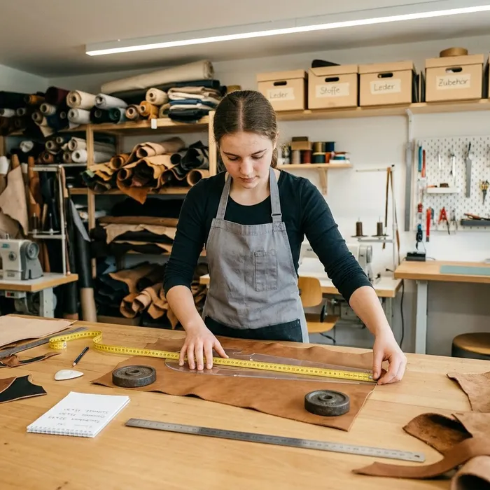 Fachmann/-frau Leder und Textil EFZ Material ausmessen