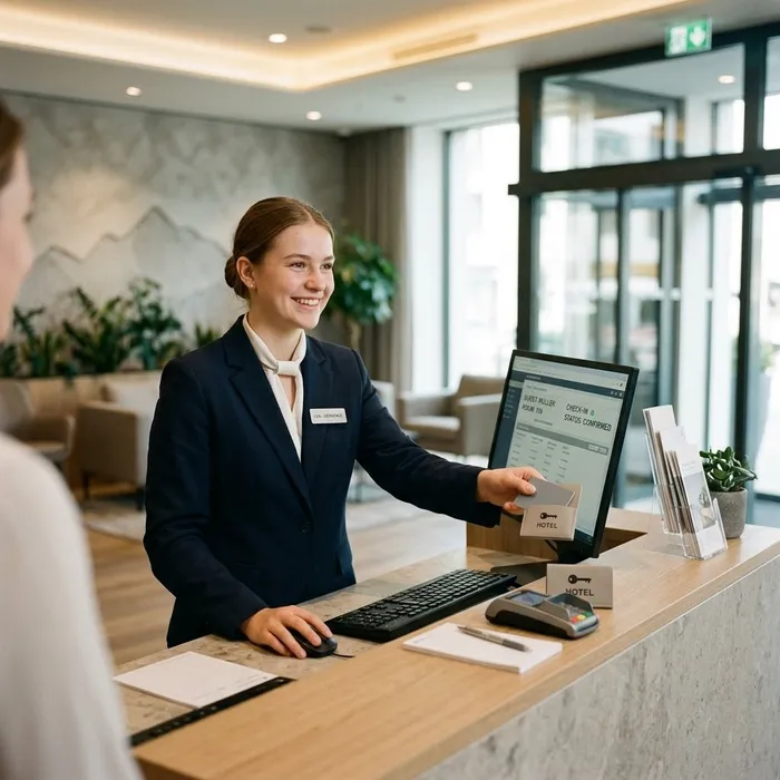 Fachmann/-frau Hotellerie-Hauswirtschaft EFZ Gäste einchecken
