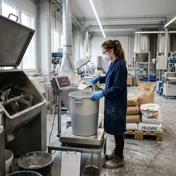 Industriekeramiker/in EFZ Rohstoffe abwiegen