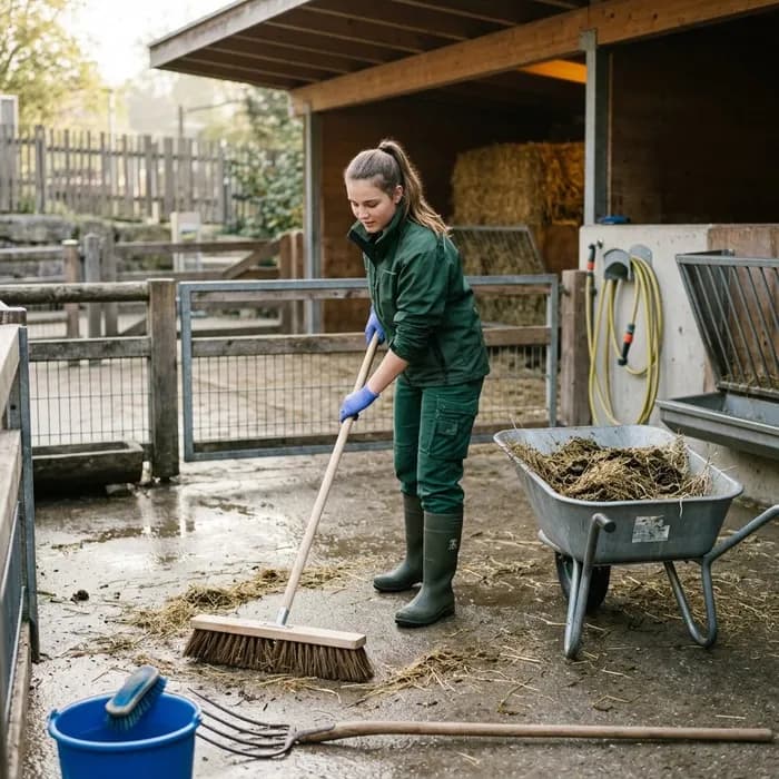 Tierpfleger/in EFZ Gehege reinigen